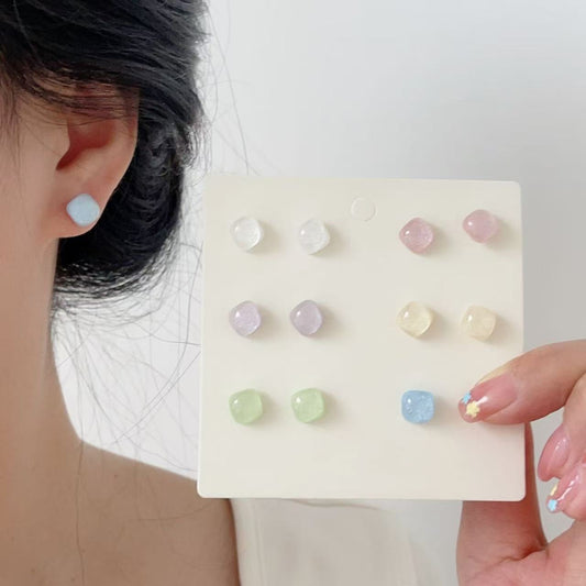 Sugarbean resin earrings studs