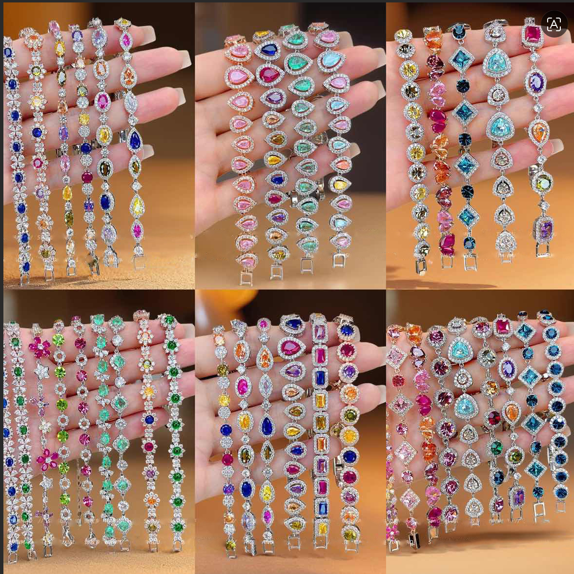 colorful zircon bracelet