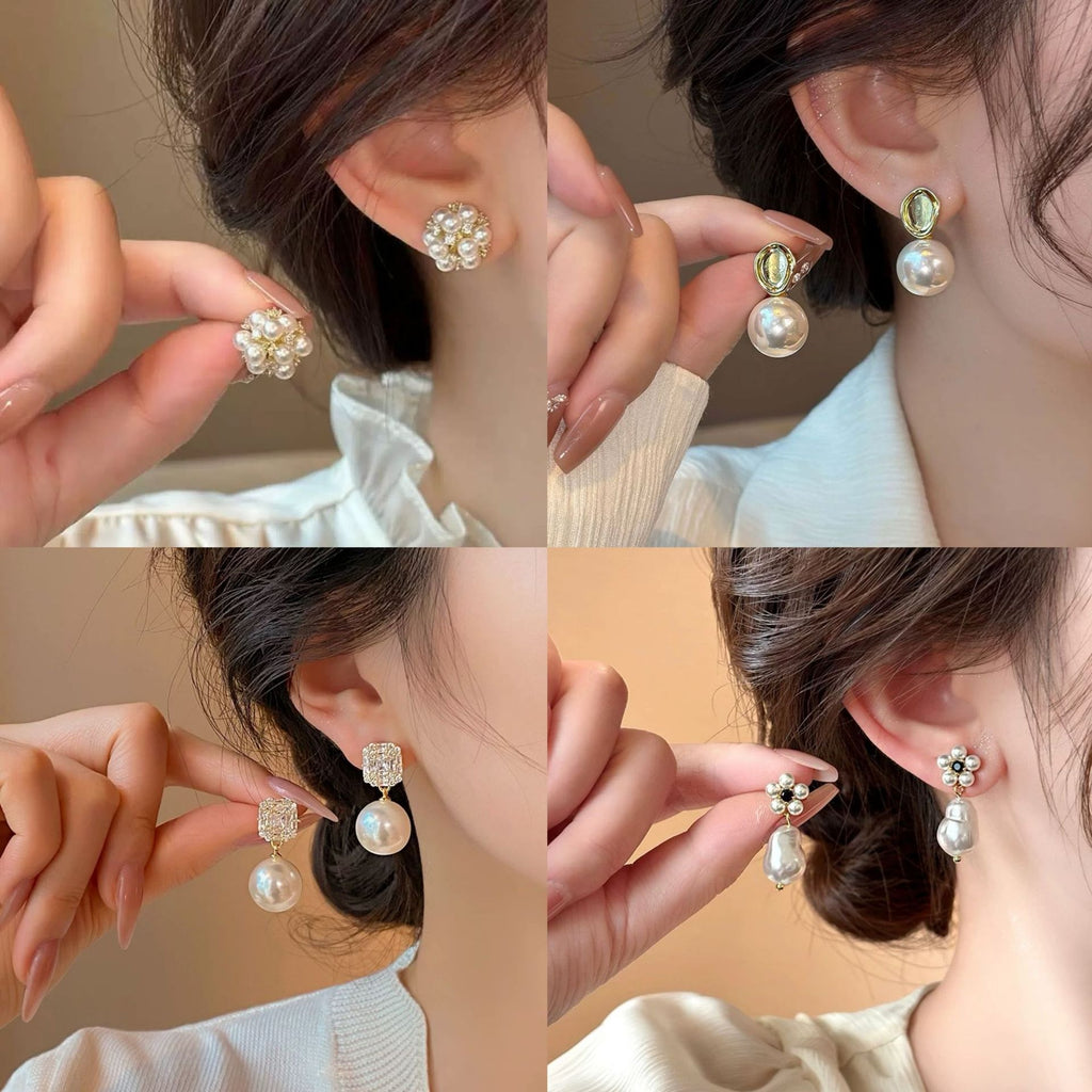 Pearl studs earrings